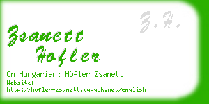 zsanett hofler business card