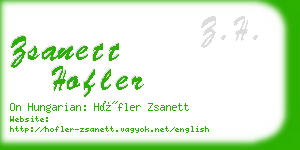 zsanett hofler business card